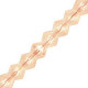 Top Glas Facett Bicone Perlen 6mm Tranparent peach pink